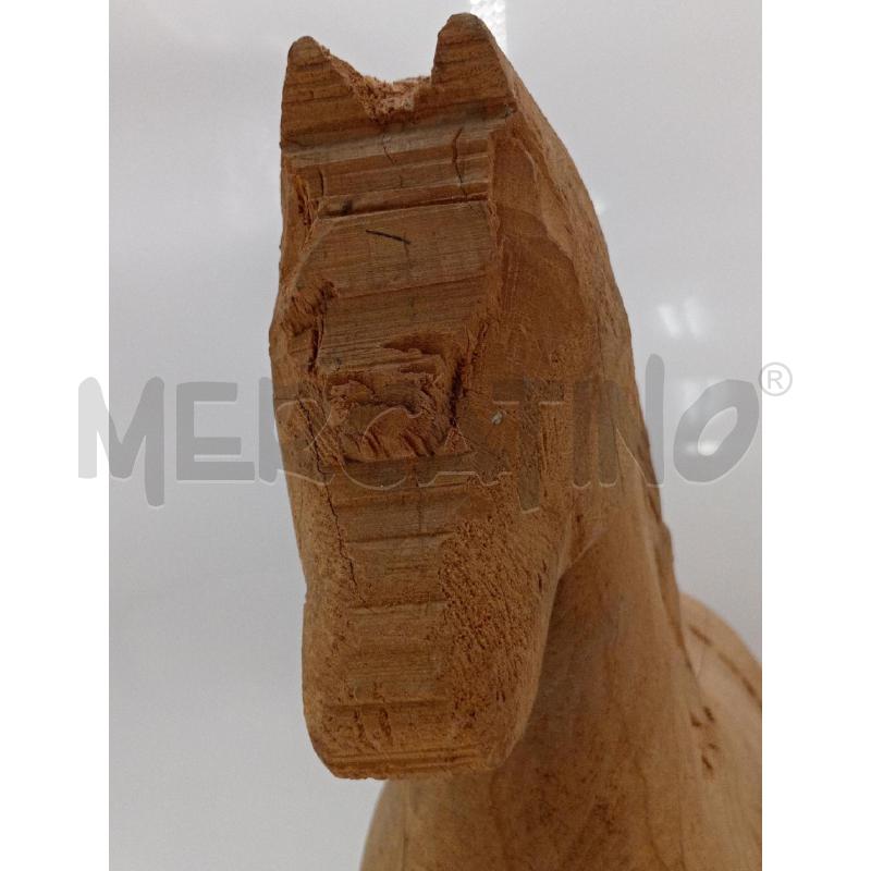 SCULTURA LEGNO CAVALLINO C/ZAMPE MANCANTI  | Mercatino dell'Usato Moncalieri bengasi 3