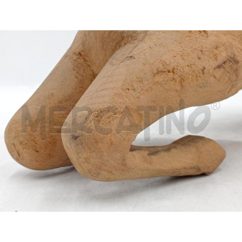 SCULTURA LEGNO CAVALLINO C/ZAMPE MANCANTI  | Mercatino dell'Usato Moncalieri bengasi 4