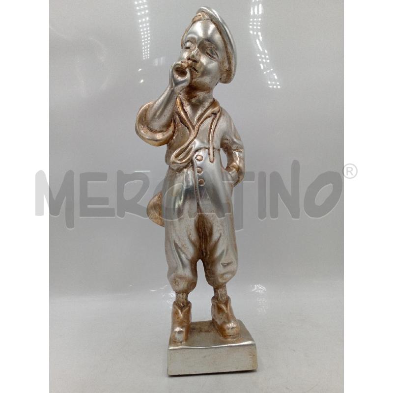 SCULTURA LEGNO DIPINTO SCUGNIZZO | Mercatino dell'Usato Moncalieri bengasi 1