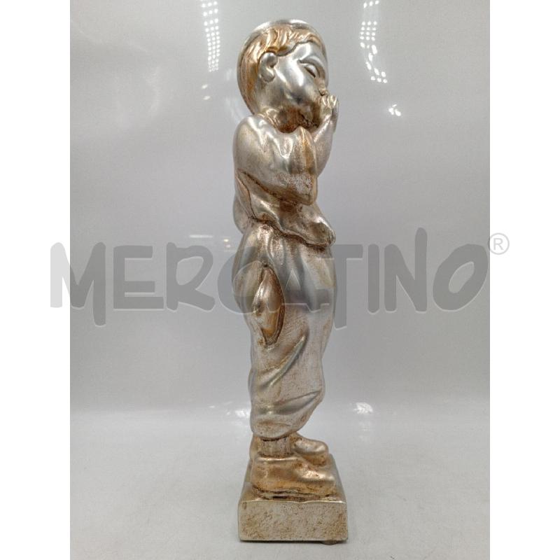 SCULTURA LEGNO DIPINTO SCUGNIZZO | Mercatino dell'Usato Moncalieri bengasi 2