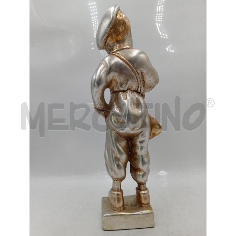 SCULTURA LEGNO DIPINTO SCUGNIZZO | Mercatino dell'Usato Moncalieri bengasi 3
