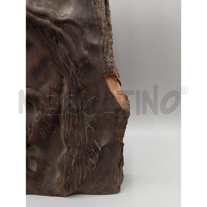 SCULTURA LEGNO SCOLPITA RAFFIGURANTE VOLTO CRISTO SOFFERENTE  | Mercatino dell'Usato Moncalieri bengasi 3