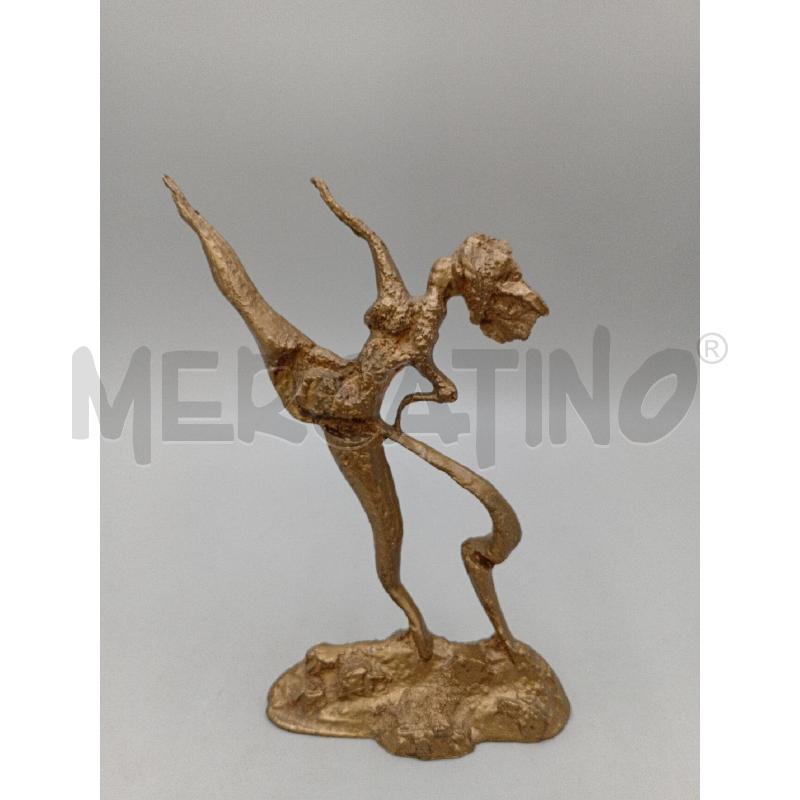 SCULTURA METALLO DANZATORE DORATO  | Mercatino dell'Usato Moncalieri bengasi 1