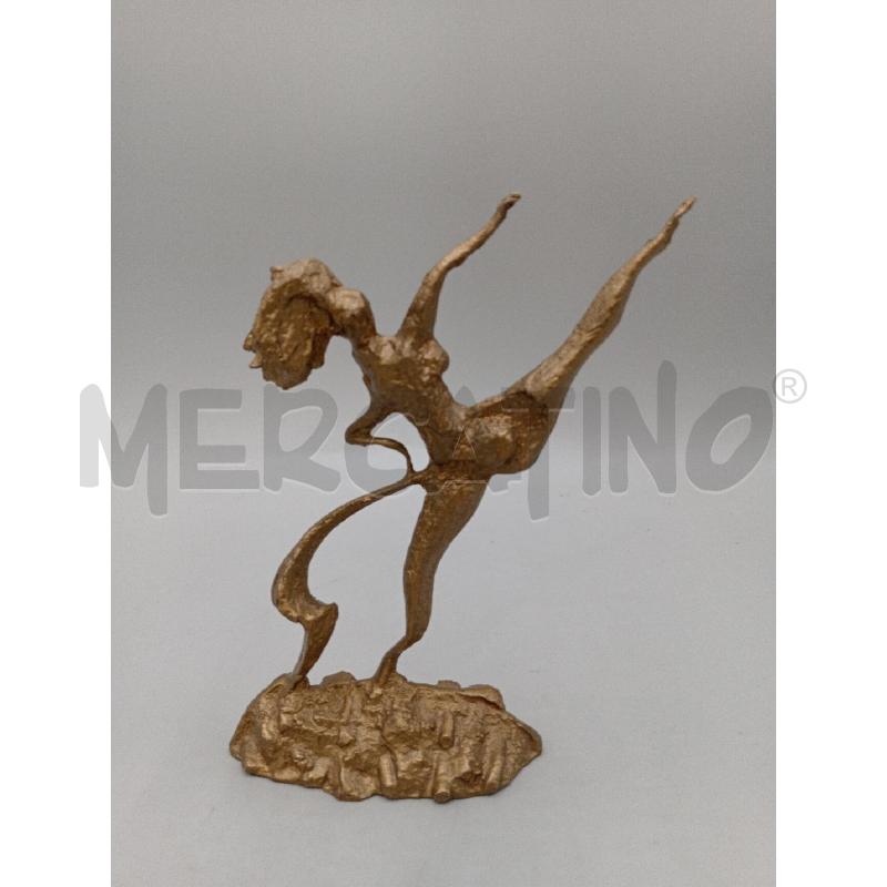 SCULTURA METALLO DANZATORE DORATO  | Mercatino dell'Usato Moncalieri bengasi 2