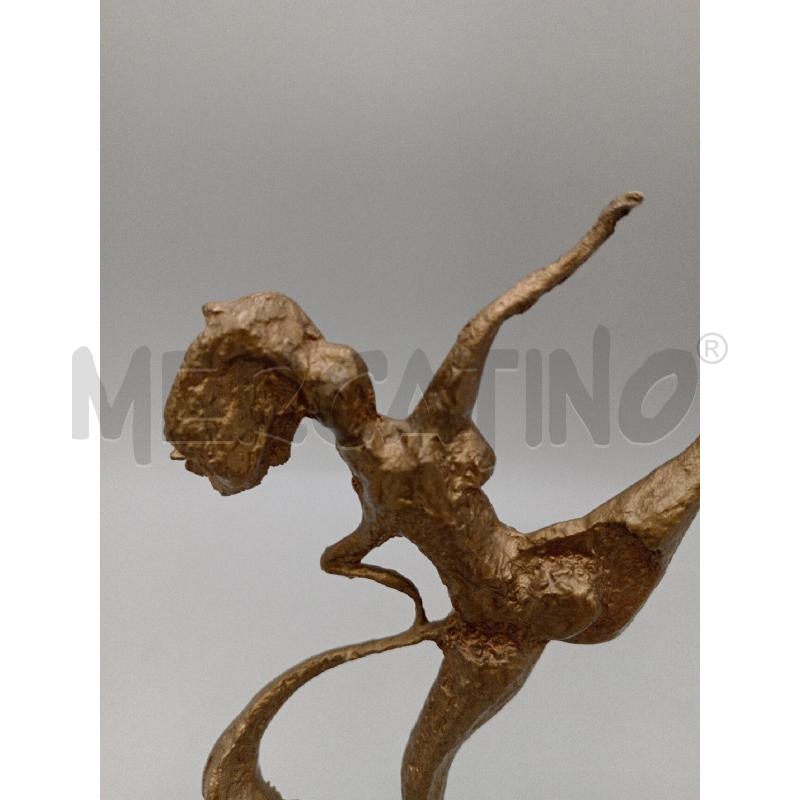 SCULTURA METALLO DANZATORE DORATO  | Mercatino dell'Usato Moncalieri bengasi 4