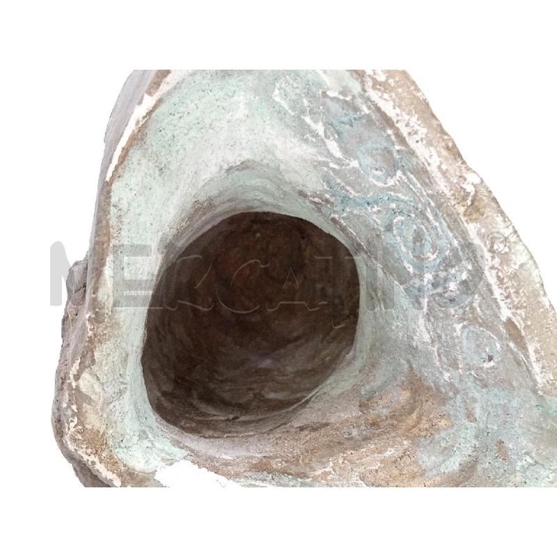 SCULTURA TESTA UOMO BARBUTO TRISTE DORATO C/FIRMA INTERNA  | Mercatino dell'Usato Moncalieri bengasi 2