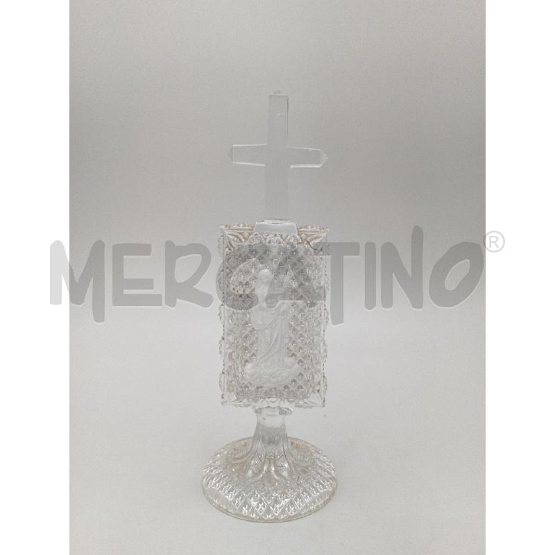 SCULTURA VETRO LASTRA MADONNINA C/CROCE ALTA  | Mercatino dell'Usato Moncalieri bengasi 1