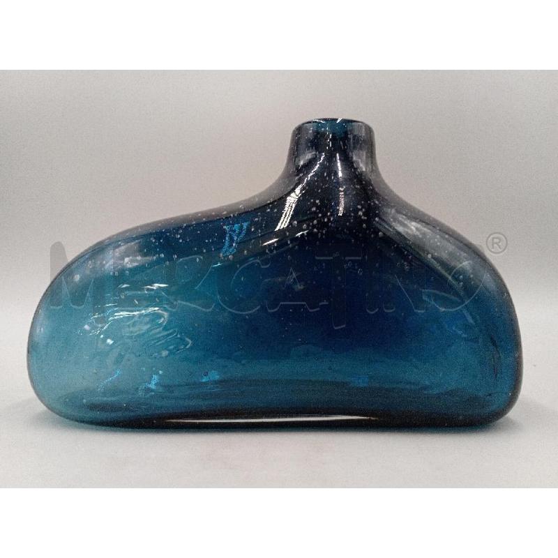 SCULTURA VETRO STILE MURANO ATTRIBUIBILE ANGELO BALLARIN COLORAZIONE SFUMATURE DI BLU E BULLICATO | Mercatino dell'Usato Moncalieri bengasi 1