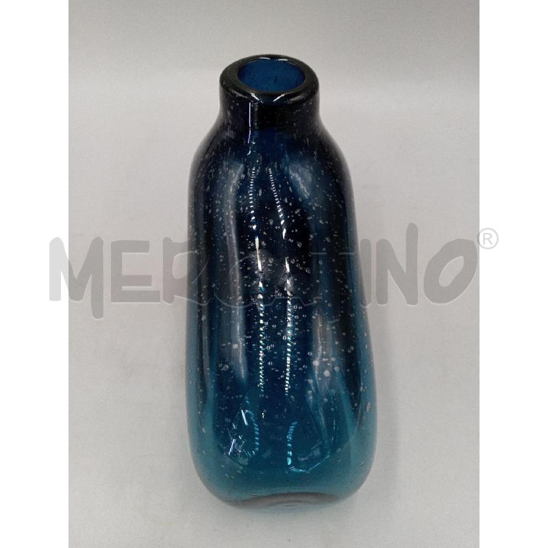SCULTURA VETRO STILE MURANO ATTRIBUIBILE ANGELO BALLARIN COLORAZIONE SFUMATURE DI BLU E BULLICATO | Mercatino dell'Usato Moncalieri bengasi 3