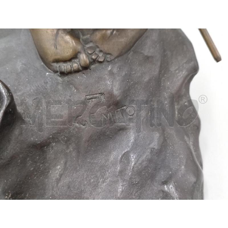 SCULTURA VINZENZO GEMITO BRONZETTO CM 22.5 X 13  | Mercatino dell'Usato Moncalieri bengasi 4