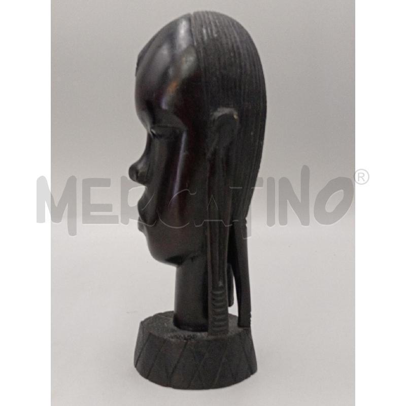 SCULTURA VOLTO AFRICANA CONGO LAVORATA A MANO CM 22 | Mercatino dell'Usato Moncalieri bengasi 2