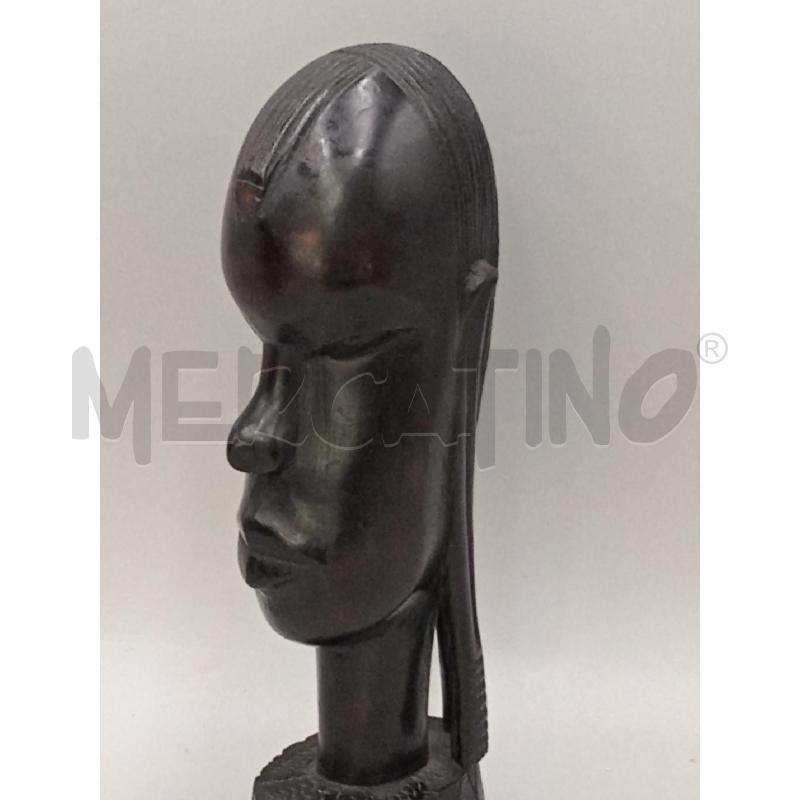 SCULTURA VOLTO AFRICANA CONGO LAVORATA A MANO CM 22 | Mercatino dell'Usato Moncalieri bengasi 4