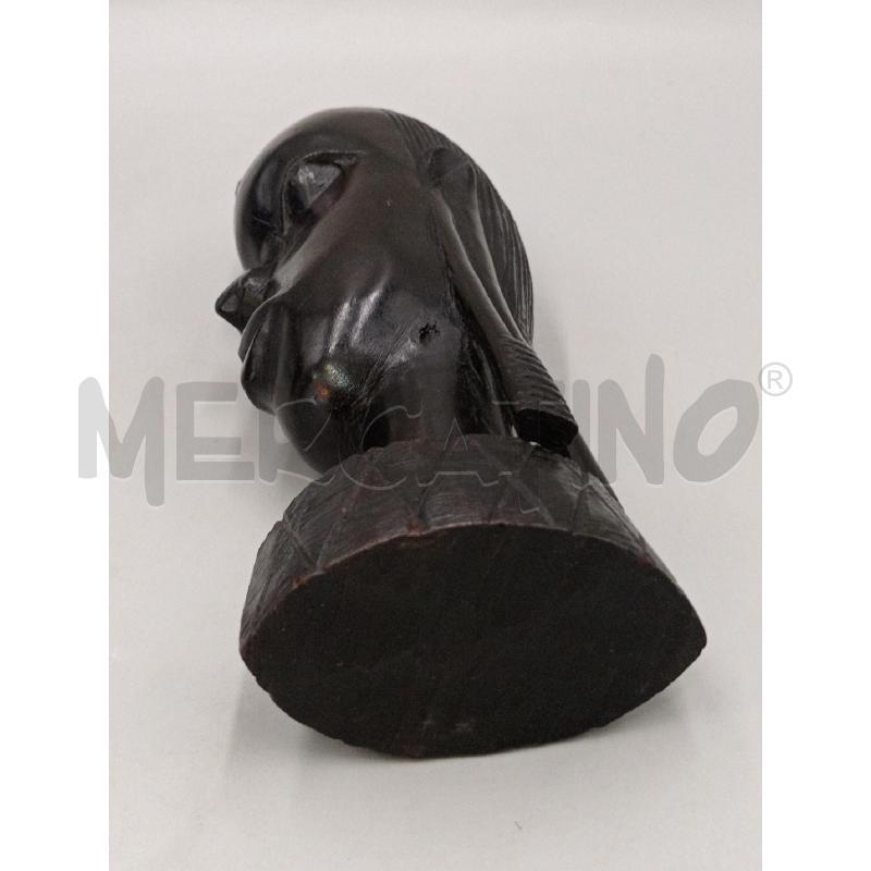 SCULTURA VOLTO AFRICANA CONGO LAVORATA A MANO CM 22 | Mercatino dell'Usato Moncalieri bengasi 5