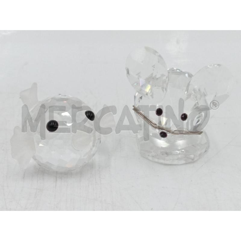 SCULTURE CRISTALLO SWAROVSKI PESCIOLINO E TOPOLINO  | Mercatino dell'Usato Moncalieri bengasi 1