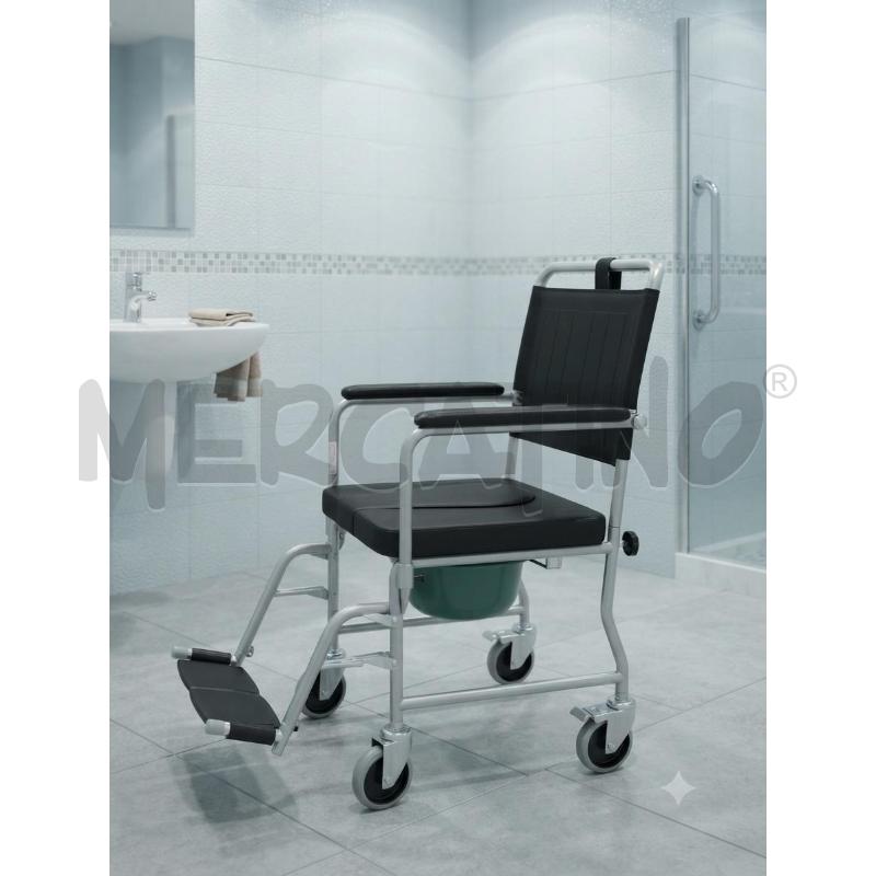 SEDIA COMODA STRUTTURA METALLO GRIGIO E SEDUTA NERA  | Mercatino dell'Usato Moncalieri bengasi 1
