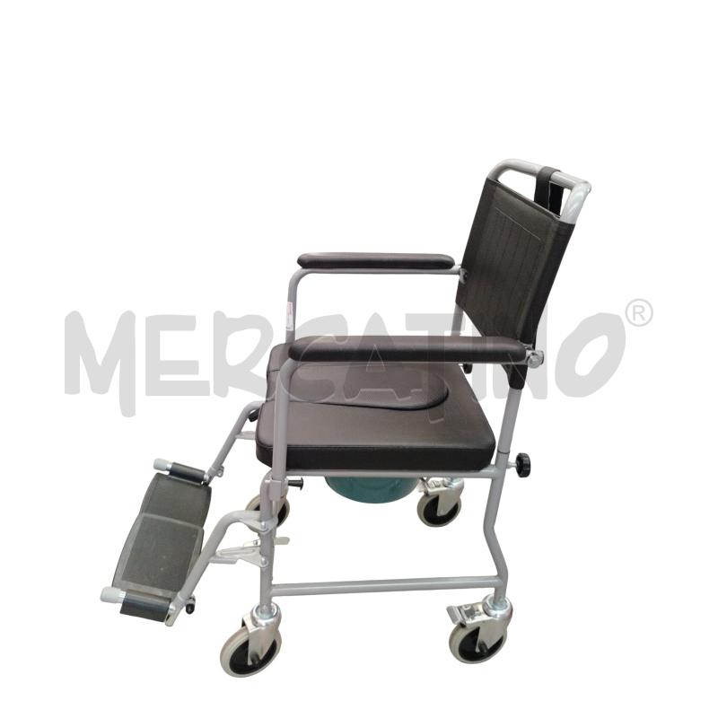 SEDIA COMODA STRUTTURA METALLO GRIGIO E SEDUTA NERA  | Mercatino dell'Usato Moncalieri bengasi 3