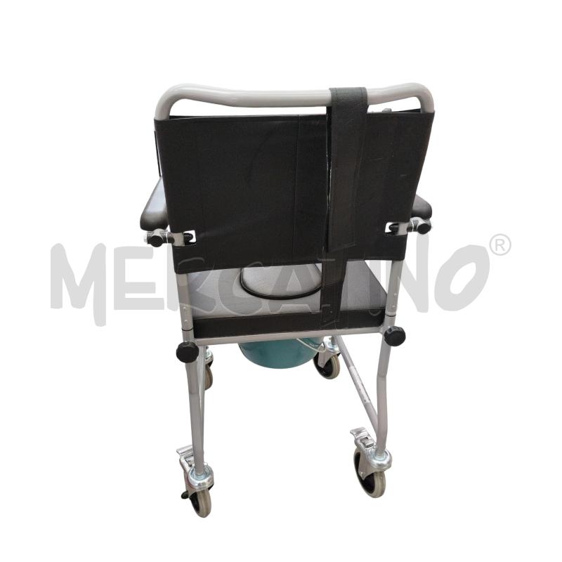 SEDIA COMODA STRUTTURA METALLO GRIGIO E SEDUTA NERA  | Mercatino dell'Usato Moncalieri bengasi 4