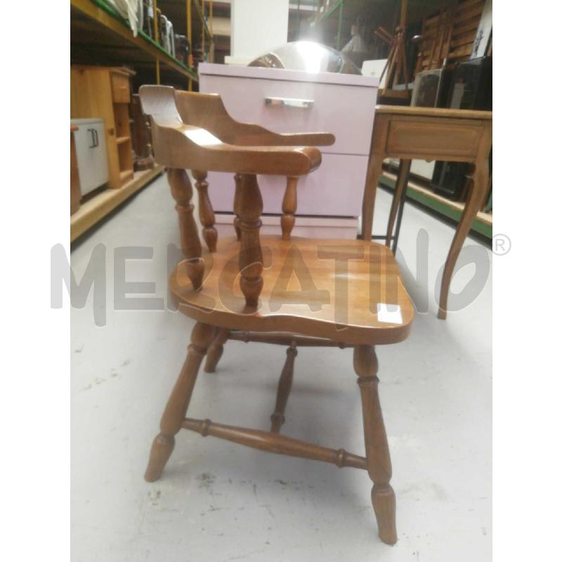 SEDIA DA SCRRIVANIA VINTAGE LEGNO MASSELLO | Mercatino dell'Usato Moncalieri bengasi 2
