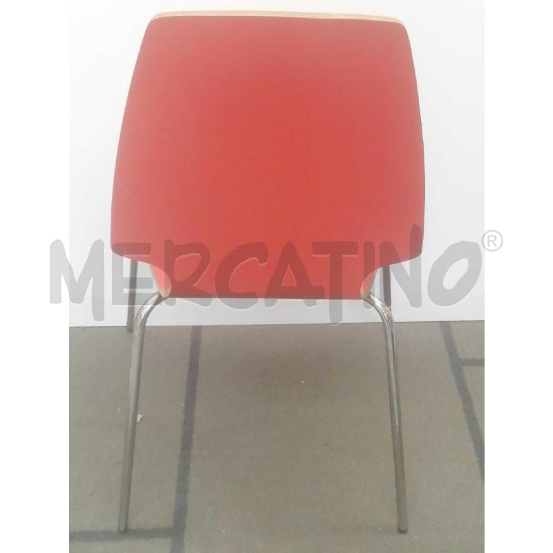 SEDIA MODERNA ROSSA | Mercatino dell'Usato Moncalieri bengasi 3