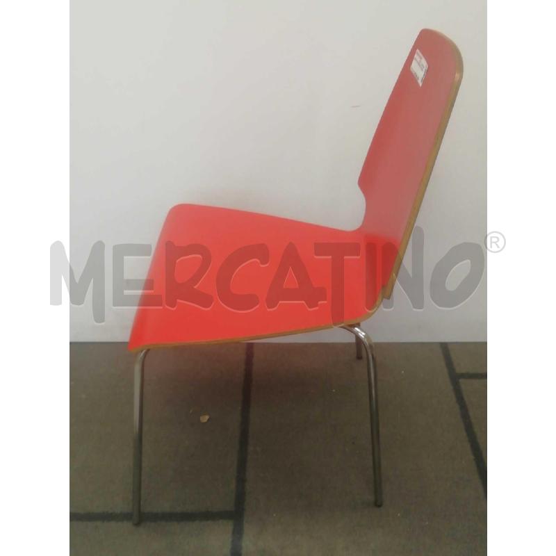 SEDIA MODERNA ROSSA | Mercatino dell'Usato Moncalieri bengasi 4