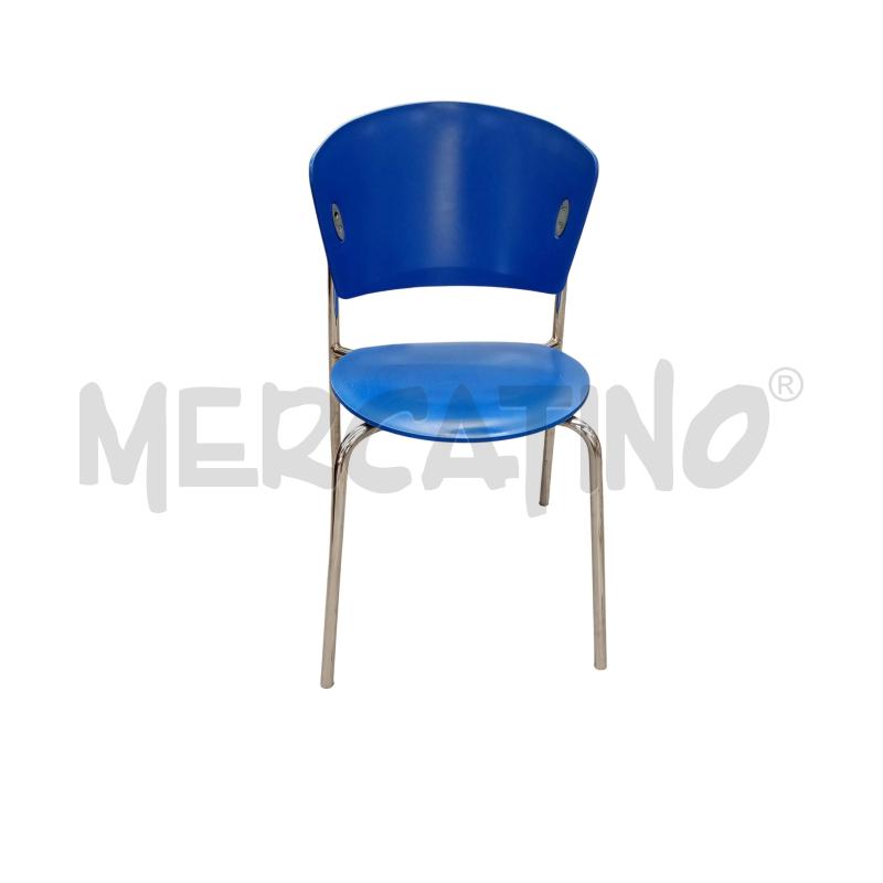 SEDIE PZ.4 PLASTICA BLU BONTEMPI GIO | Mercatino dell'Usato Moncalieri bengasi 1