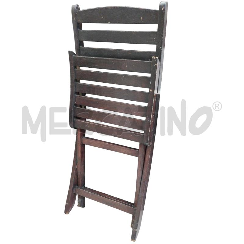 SEDIE PZ. 2 PIEGHEVOLI LEGNO  | Mercatino dell'Usato Moncalieri bengasi 4