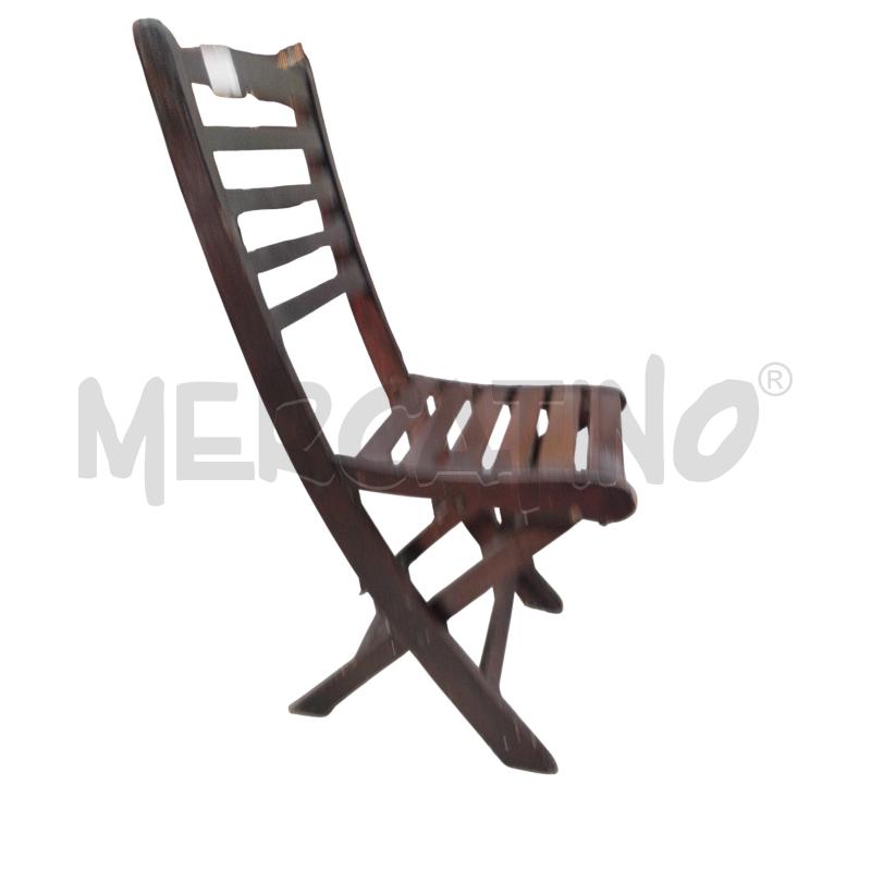 SEDIE PZ. 2 PIEGHEVOLI LEGNO  | Mercatino dell'Usato Moncalieri bengasi 5