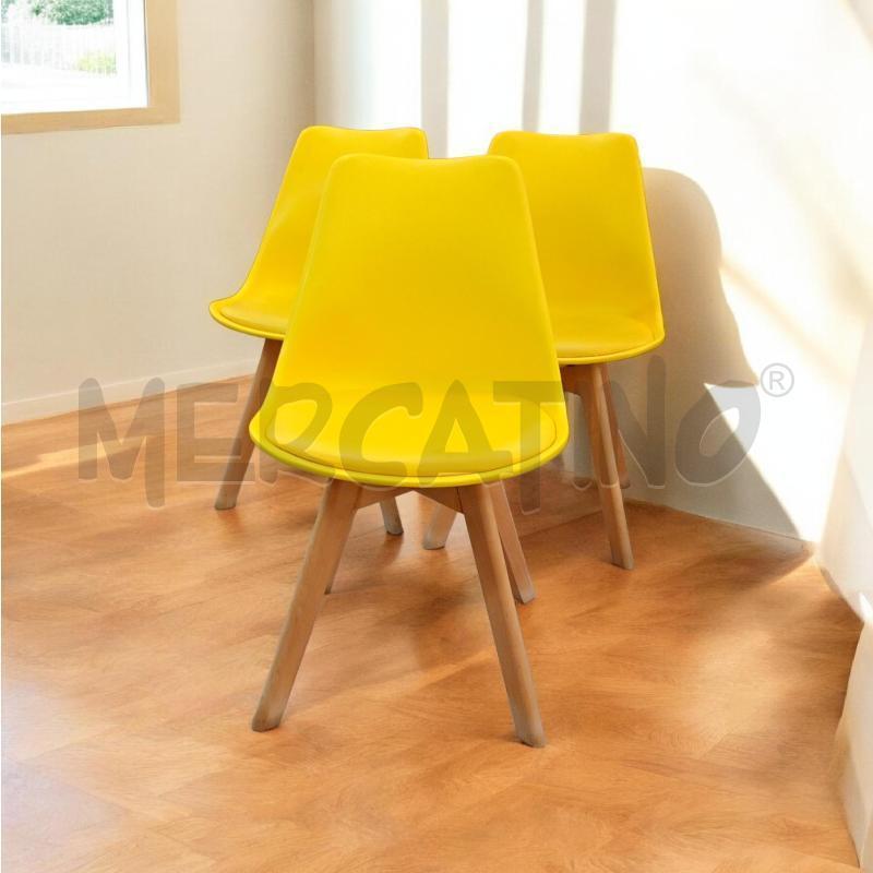 SEDIE PZ. 3 PLASTICA GAMBE LEGNO | Mercatino dell'Usato Moncalieri bengasi 5