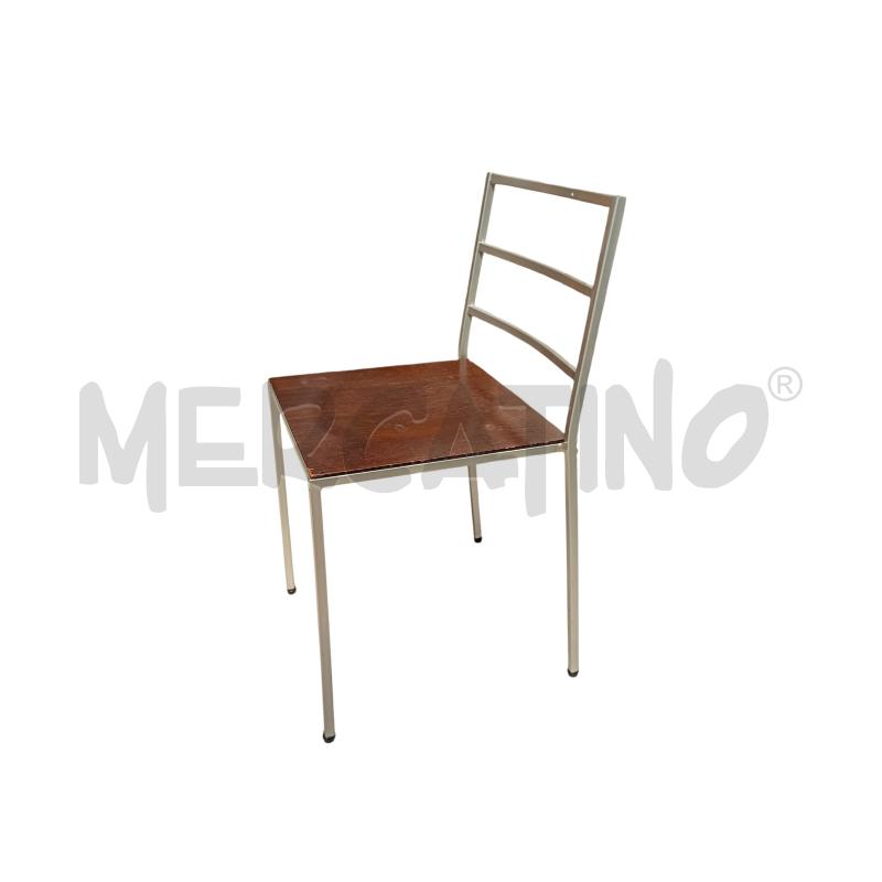 SEDIE PZ. 4 CALLIGARIS SEDUTA LEGNO WENGE STRUTTURA METALLO | Mercatino dell'Usato Moncalieri bengasi 2
