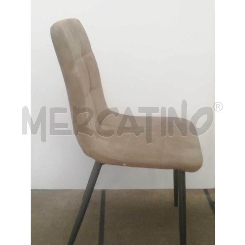 SEDIE PZ. 4 MODERNI MICROFIBRA MARRONI | Mercatino dell'Usato Moncalieri bengasi 2