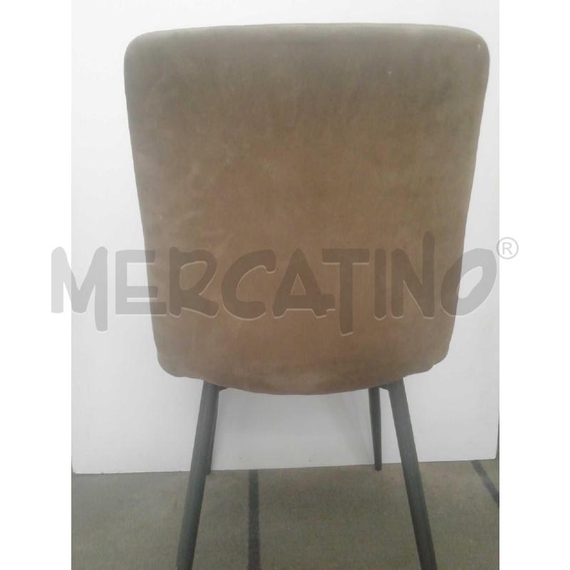 SEDIE PZ. 4 MODERNI MICROFIBRA MARRONI | Mercatino dell'Usato Moncalieri bengasi 3