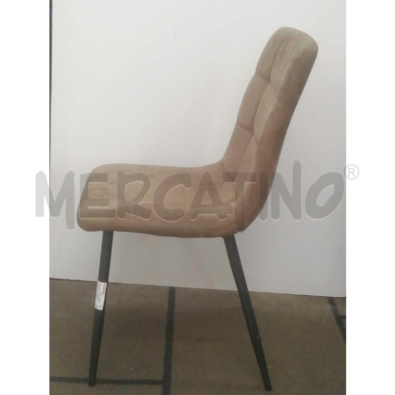 SEDIE PZ. 4 MODERNI MICROFIBRA MARRONI | Mercatino dell'Usato Moncalieri bengasi 4