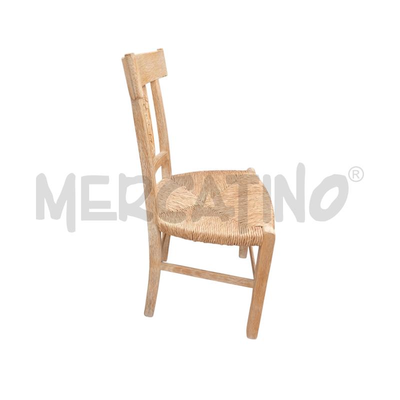 SEDIE PZ. 4 STRUTTURA LEGNO SHABY SEDUTA PAGLIA | Mercatino dell'Usato Moncalieri bengasi 2
