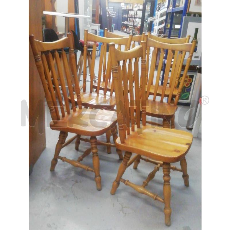 SEDIE PZ. 6 RUSTICHE PINO | Mercatino dell'Usato Moncalieri bengasi 2