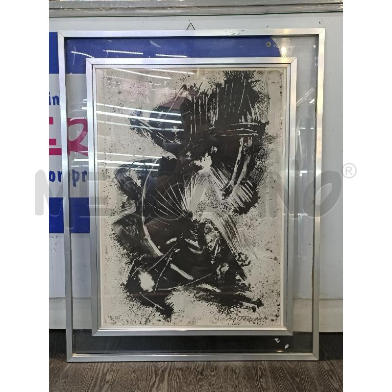 SERIGRAFIA ARTISTA MASTROIANNI B/N NUMERATA 69/75 C/TIBRO DELLA STAMPA IN BASSO A DX | Mercatino dell'Usato Moncalieri bengasi 1