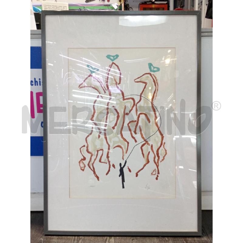 SERIGRAFIA SEBASTIANO POZZATI SEPO 50X70 CAVALLI | Mercatino dell'Usato Moncalieri bengasi 1