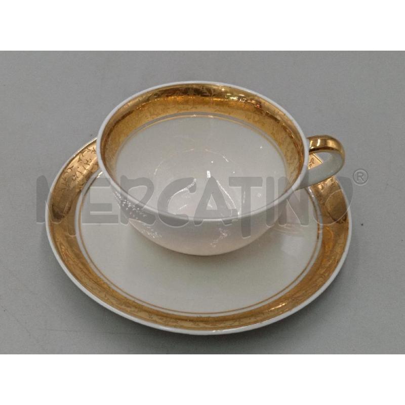 SERVIZIO CERAMICA CAFFE PZ.10+2 BORDO DORATO CB | Mercatino dell'Usato Moncalieri bengasi 2