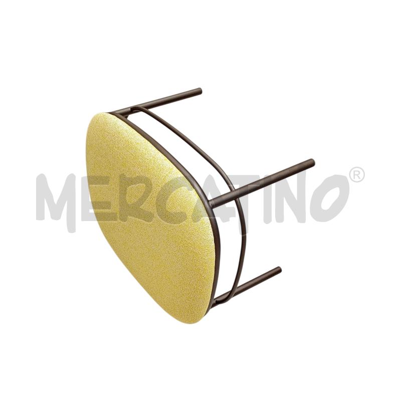 SGABELLO / POGGIAPIEDI DI DESIGN AGAMI SEDUTA IN SCHIUMA RIVESTIMENTO IN TESSUTO VERDE PISTACCHIO | Mercatino dell'Usato Moncalieri bengasi 4