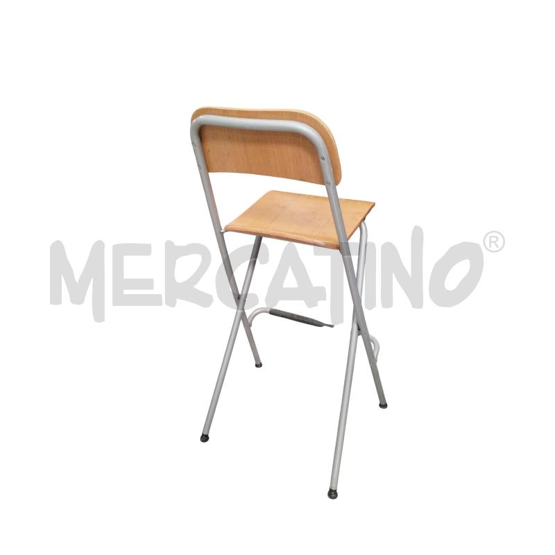SGABELLO PIEGHEVOLE SEDUTA LEGNO E STRUTTURA METALLO | Mercatino dell'Usato Moncalieri bengasi 5
