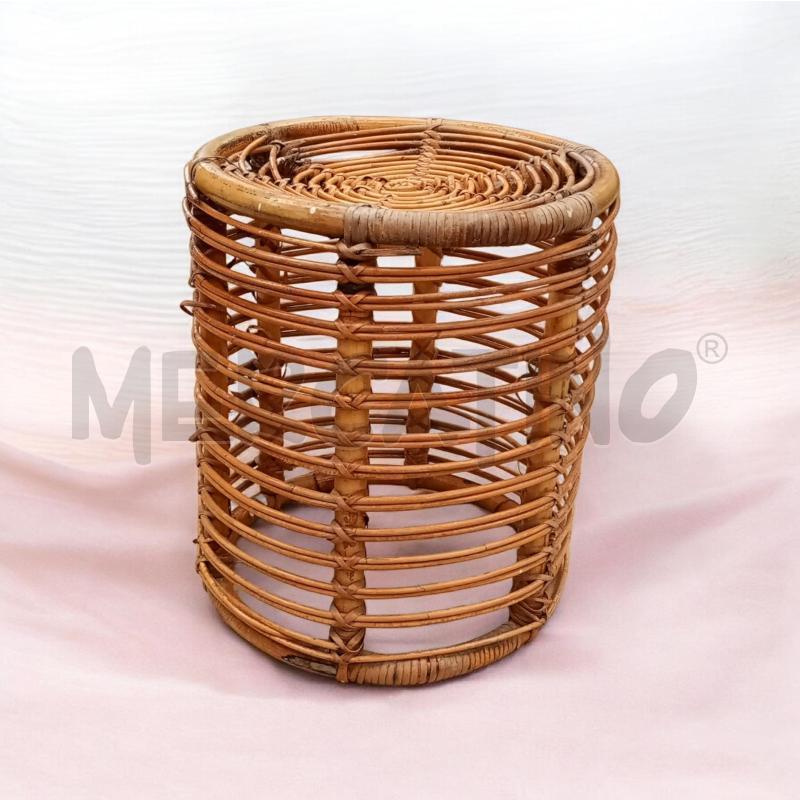 SGABELLO RATTAN BAMBU TITO AGNOLI  | Mercatino dell'Usato Moncalieri bengasi 1