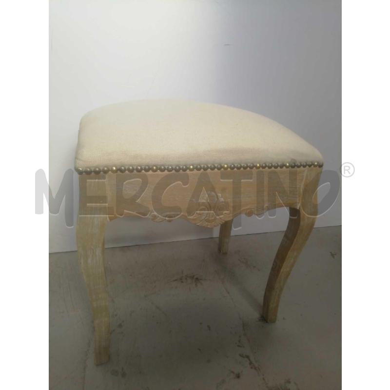 SGABELLO SHABBY ROMANTICA IMBOTTITURA BEIGE | Mercatino dell'Usato Moncalieri bengasi 1