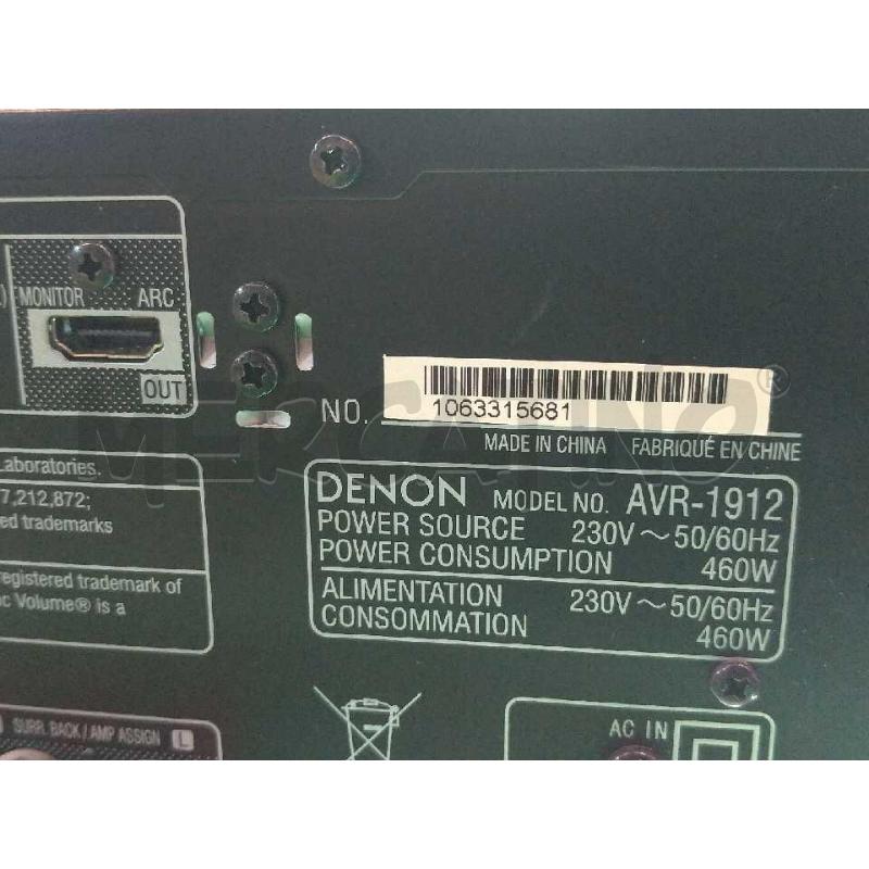 SINTOAMPLIFICATORE DENON AVR 1912 | Mercatino dell'Usato Moncalieri bengasi 5