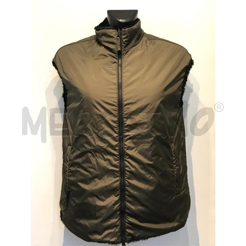 SMANICATO DONNA ASPESI REVERSIBILE PELLICCIA NERO INTERNO VERDE | Mercatino dell'Usato Moncalieri bengasi 1