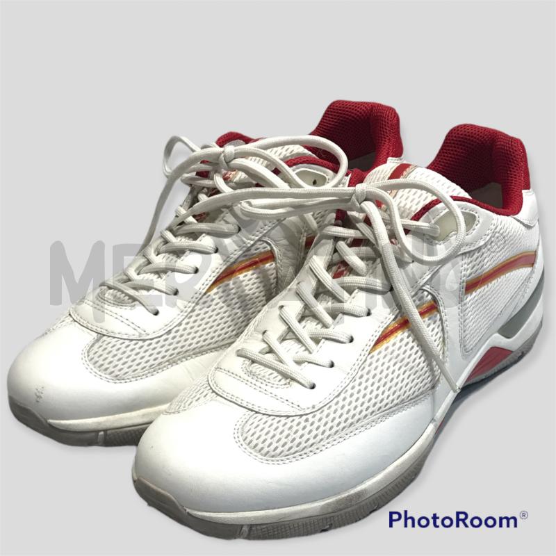 SNEAKERS UOMO PRADA BIANCHE E ROSSE TELA E PELLE | Mercatino dell'Usato  Moncalieri bengasi