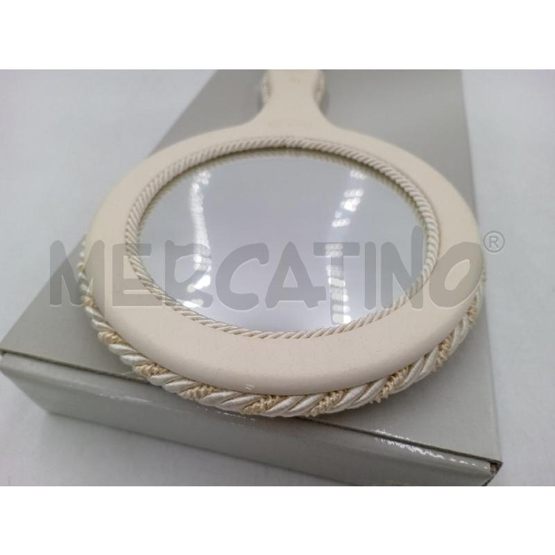 SPECCHIETTO DA CAMERA TONDO C/MANICO LAVORATO E INTRECCIATO C/SCATOLA | Mercatino dell'Usato Moncalieri bengasi 4