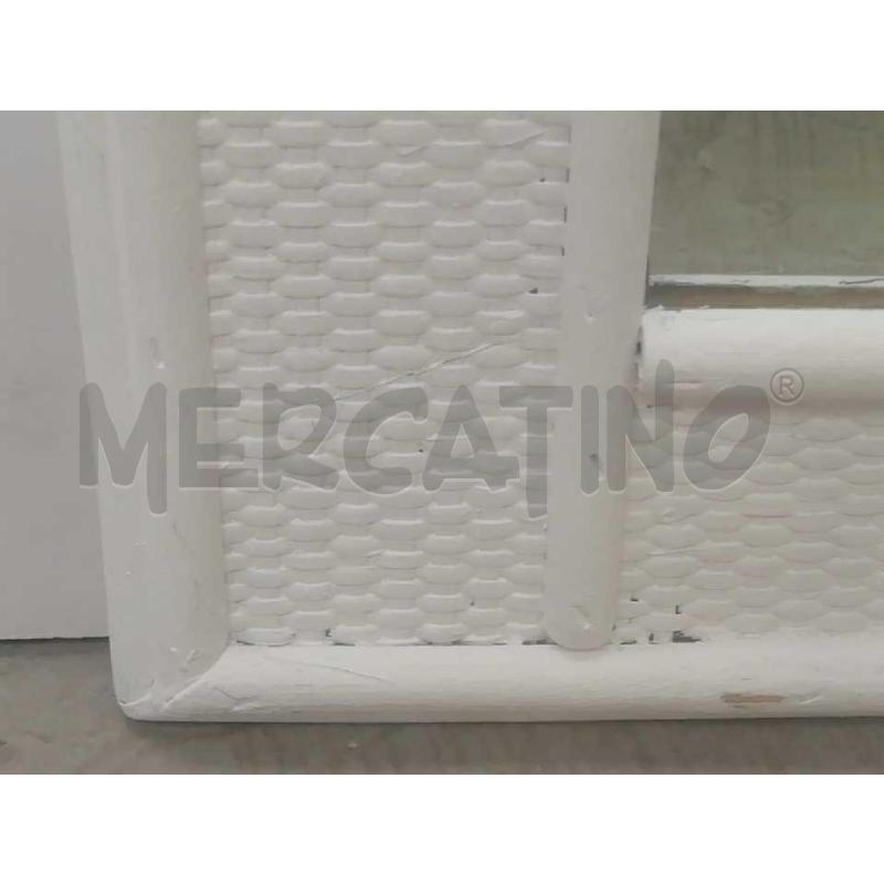 SPECCHIO DA APPENDERE CORNICE BIANCA SIMIL VIMINI  | Mercatino dell'Usato Moncalieri bengasi 3