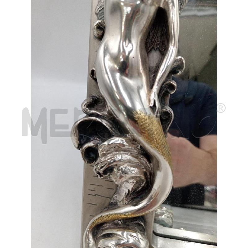SPECCHIO DA TAVOLO ARGENTATO C/SIRENA  | Mercatino dell'Usato Moncalieri bengasi 3