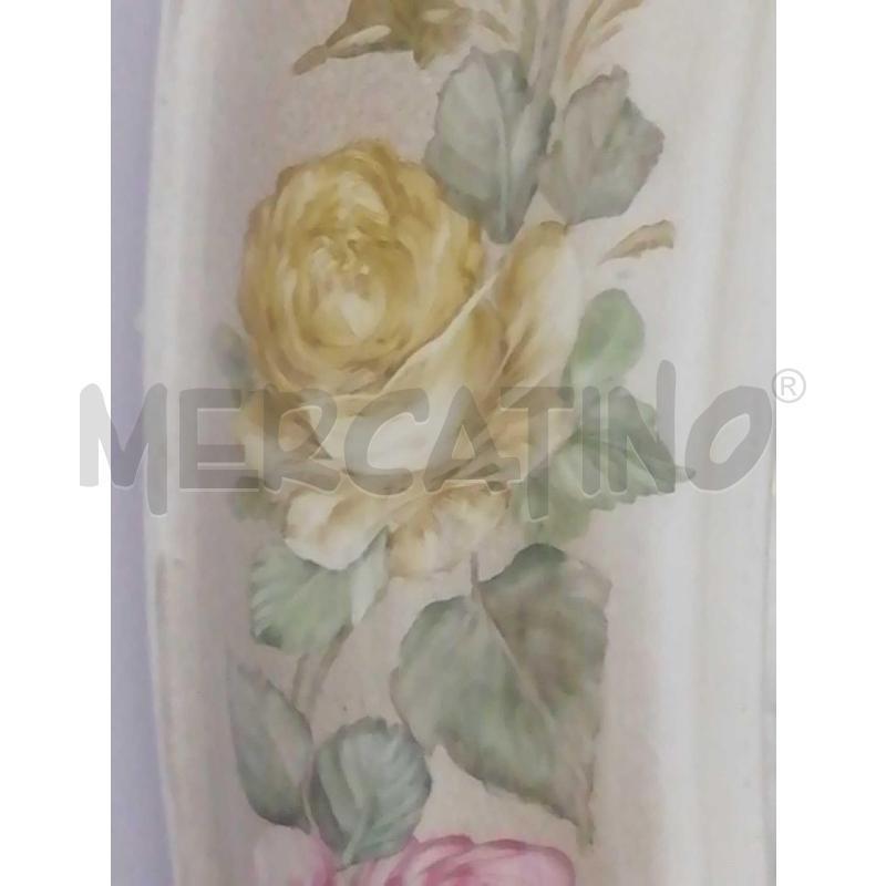 SPECCHIO OVALE CERAMICA FIORI ROSE | Mercatino dell'Usato Moncalieri bengasi 5