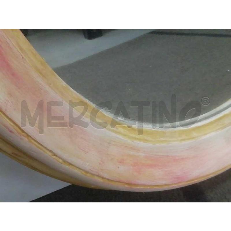 SPECCHIO OVALE LEGNO ROSA FIORI NAIF | Mercatino dell'Usato Moncalieri bengasi 3