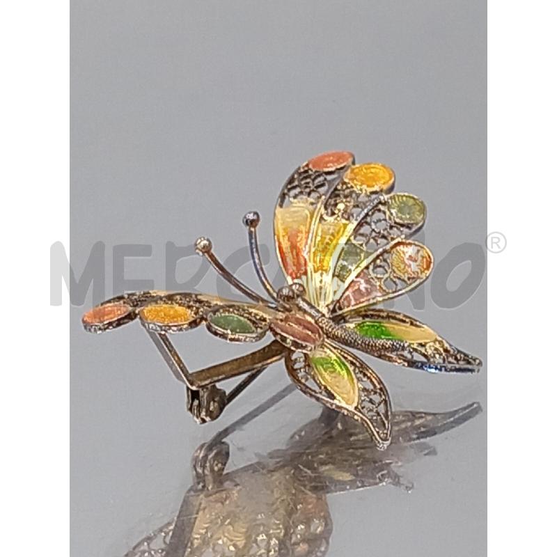 SPILLA ARGENTATA FARFALLA ARANCIO | Mercatino dell'Usato Moncalieri bengasi 2